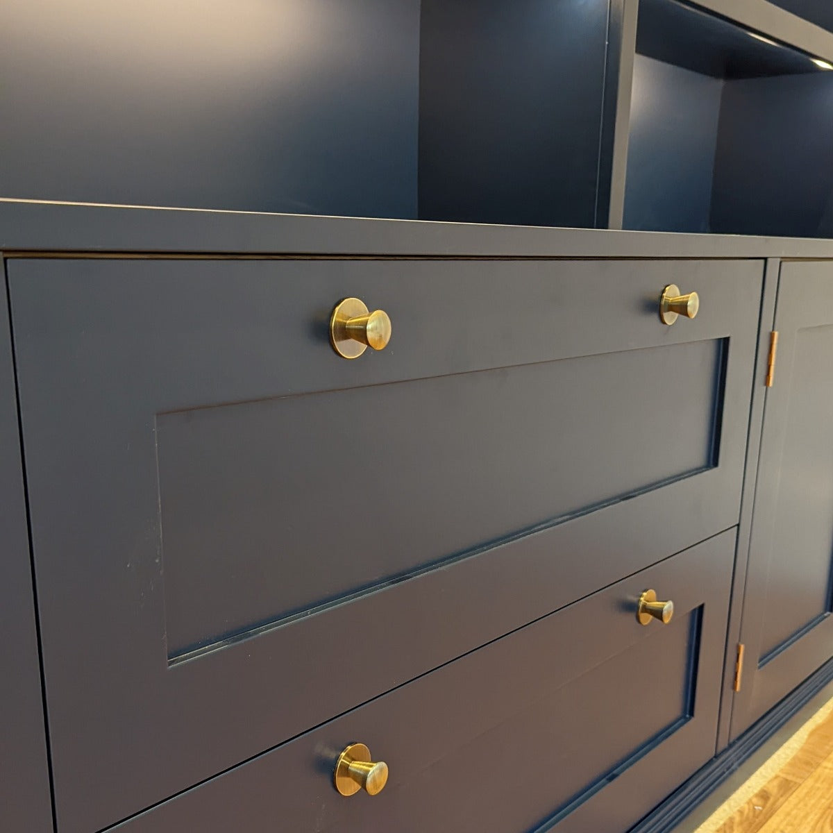 Brass Cone With Backplate Door Knobs in Antique