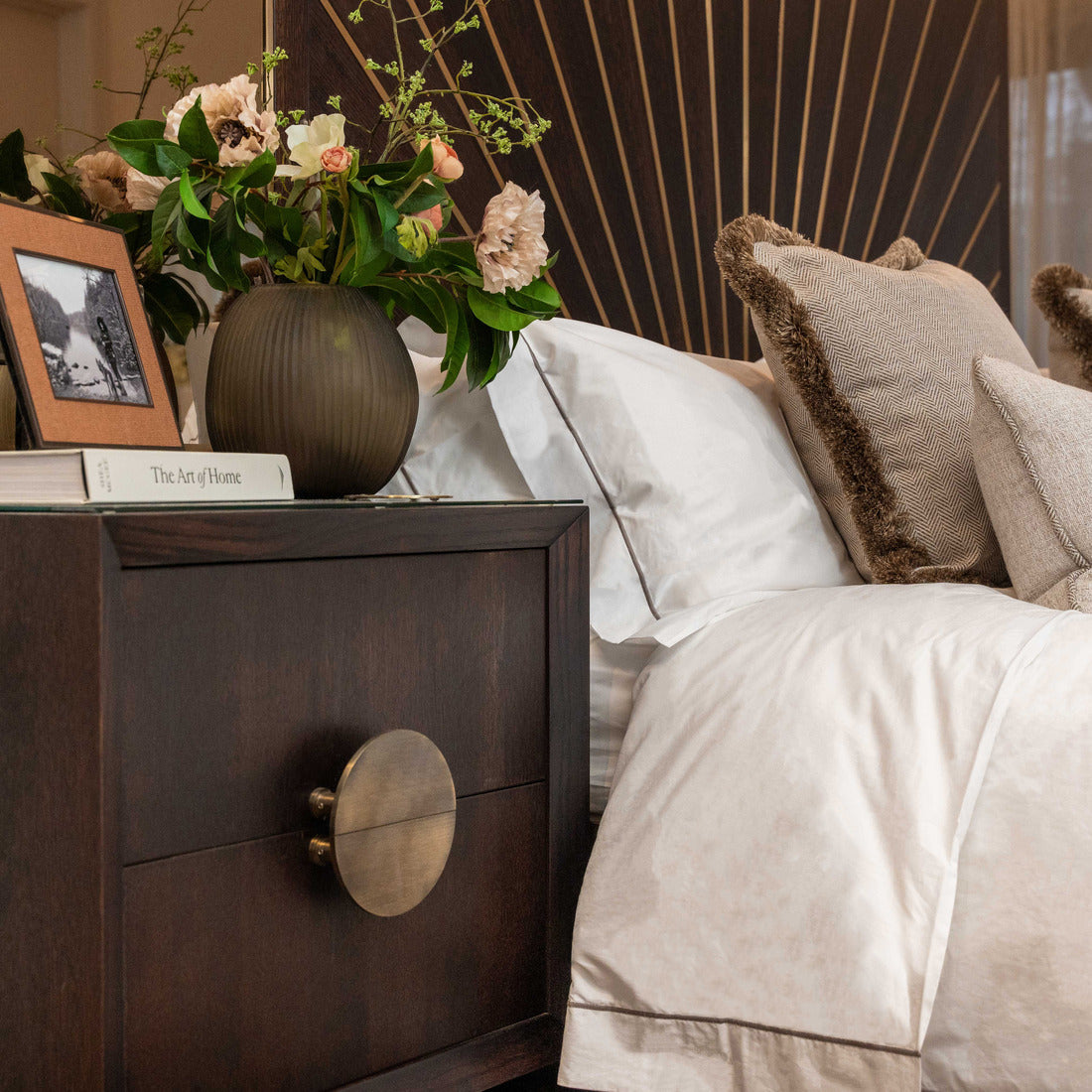 Large Solid Brass Half Moon Handles in Antique