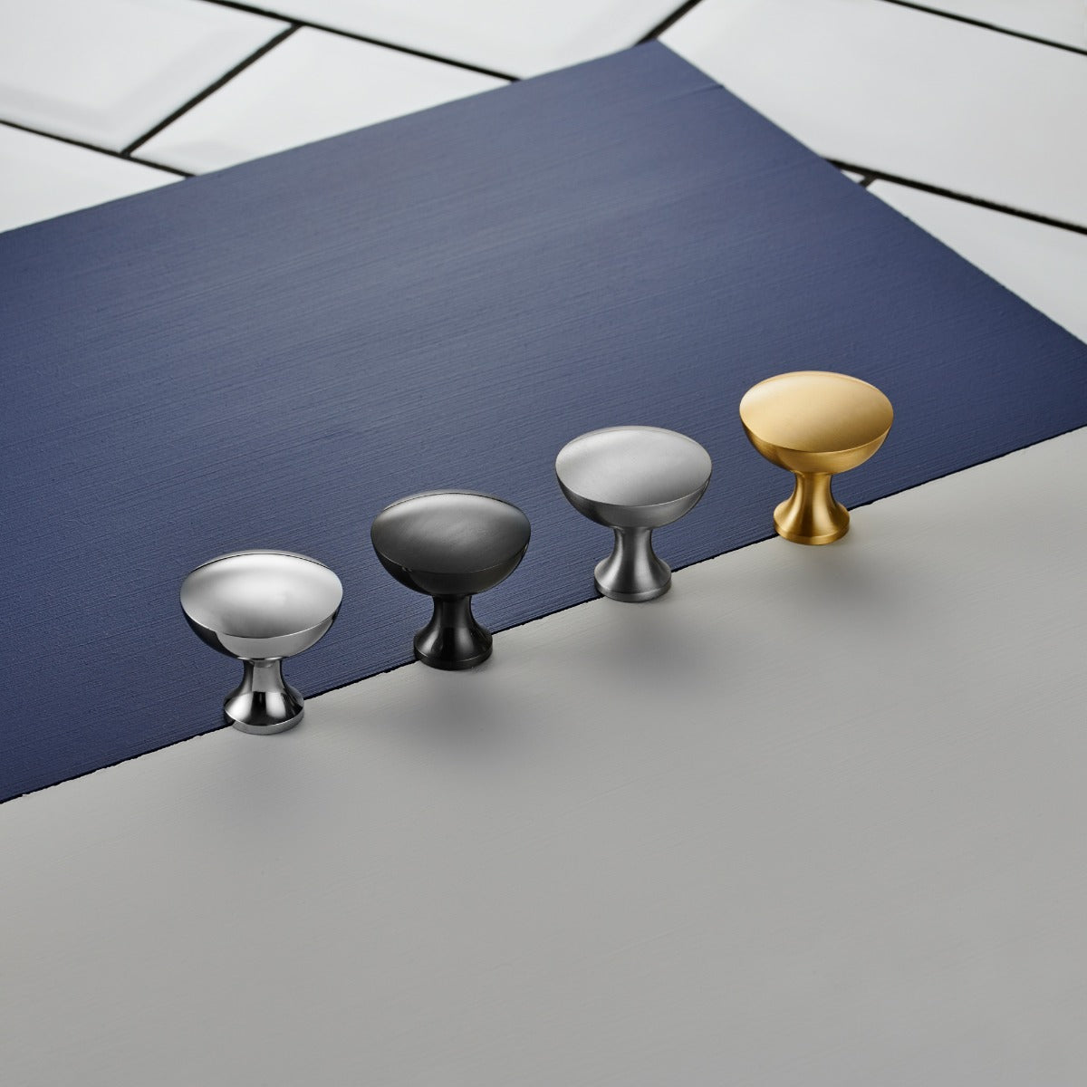 Brass Dome Door Knobs in Gold