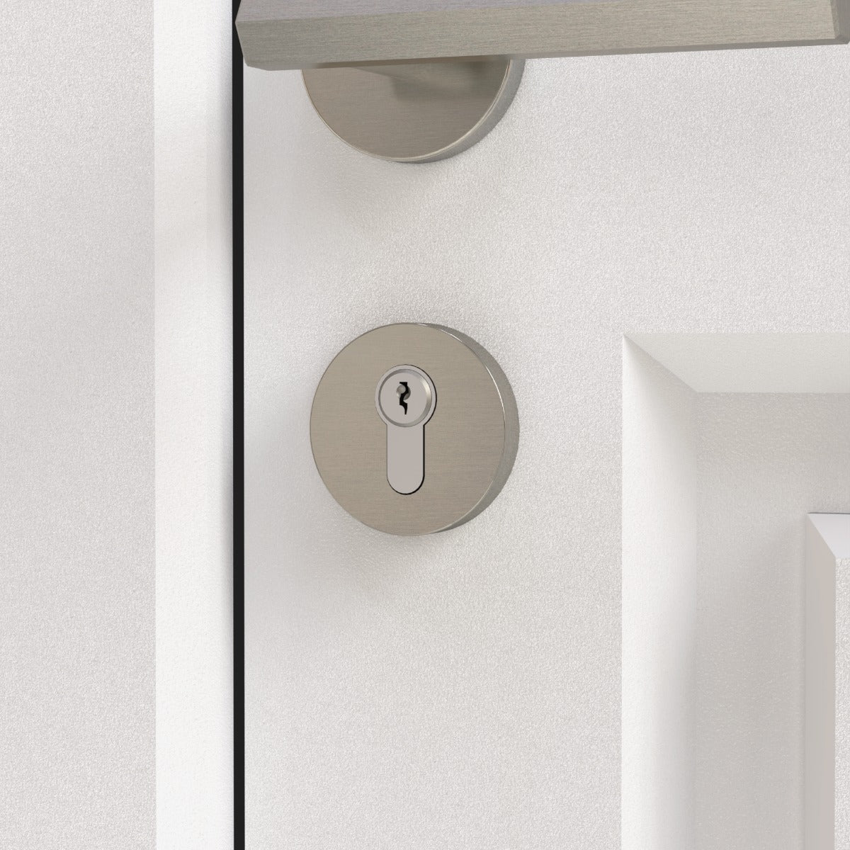 Brass Keyhole Cover: Key Escutcheon Plate Set in Silver