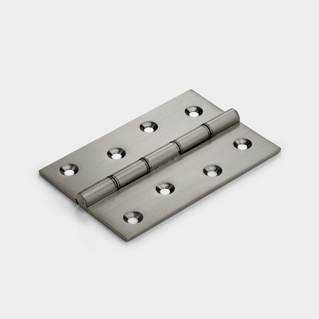 Brass Butt Hinge in Silver - Double Bronze Washered - 100mm x 67mm