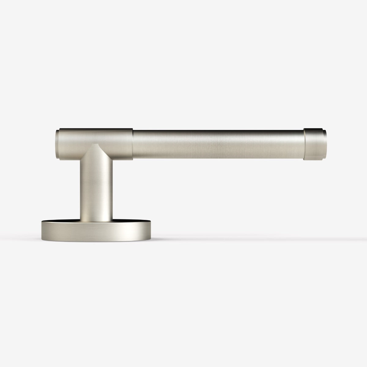 Brass Door Lever Handle in Silver