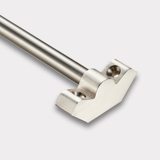 Brass Stair Carpet Runner Rods With No Finial in Silver