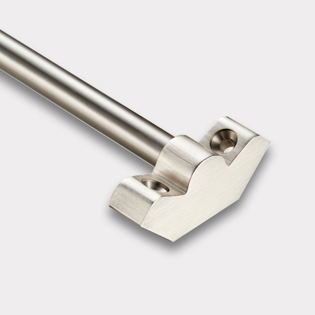 Made to Measure Brass Stair Runner Rod with No Finial in Silver