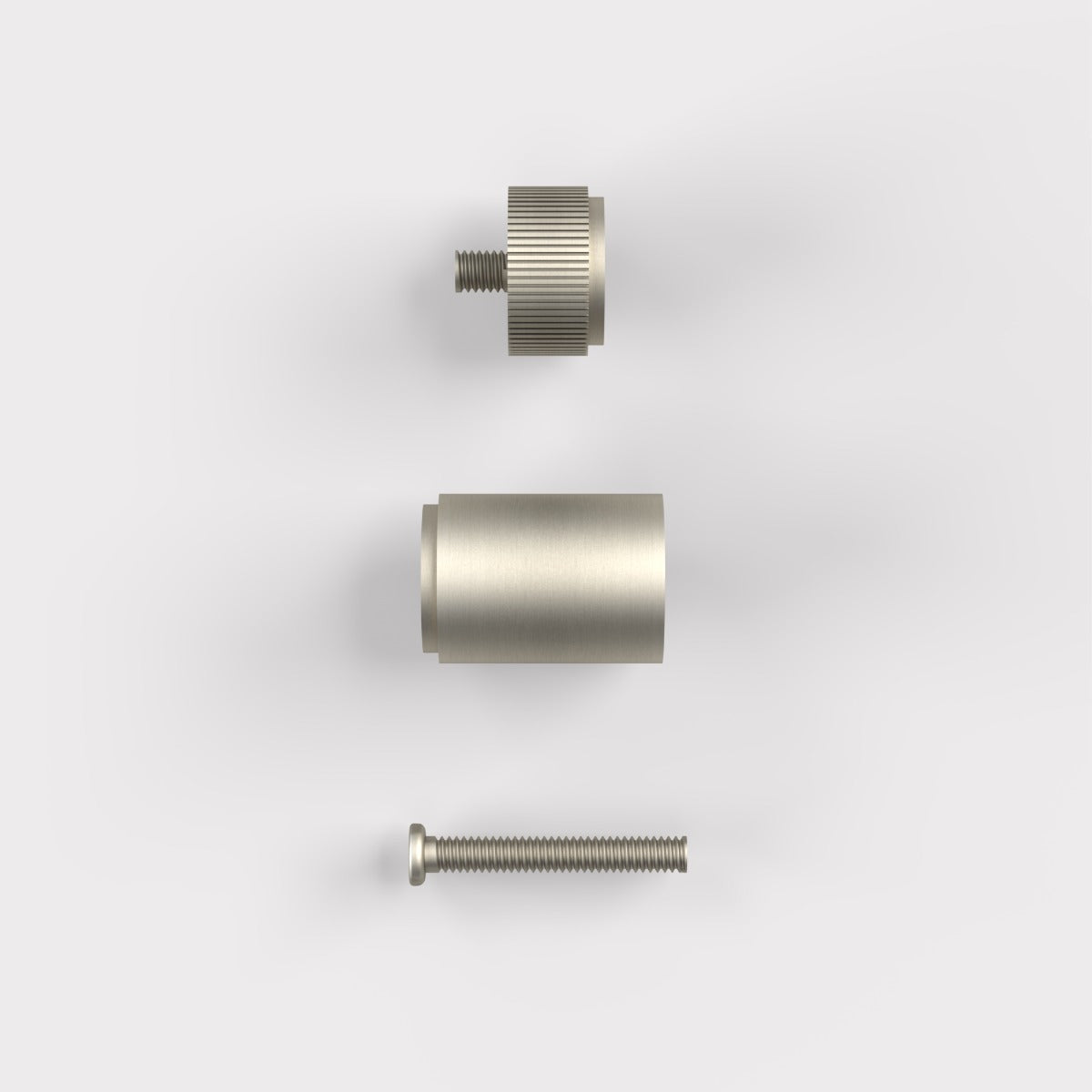Brass Linear Cylinder Pulls in Silver