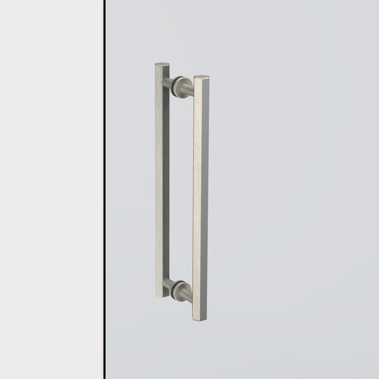 Solid Brass Silver Hexagonal Double Sided Pull Handles