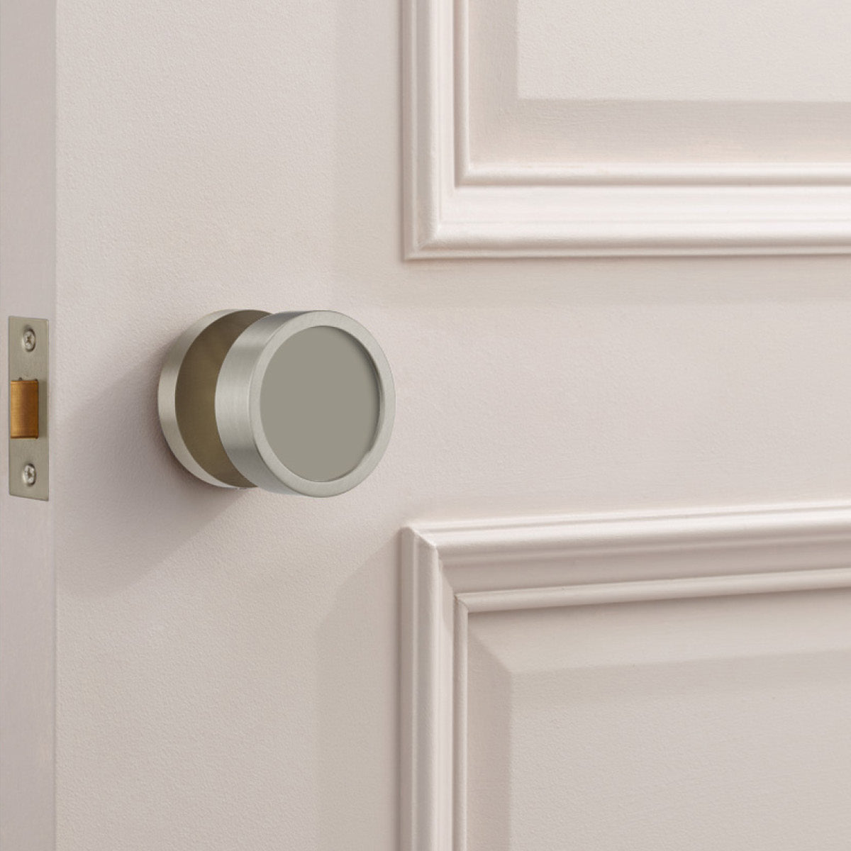 Custom Colour Brass Mortice Door Knobs in Silver