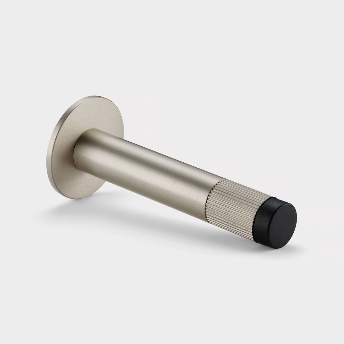 Brass Linear Wall Mounted Door Stop in Silver