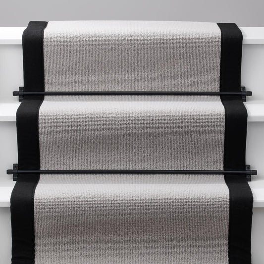 Brass Stair Carpet Runner Rods in Black