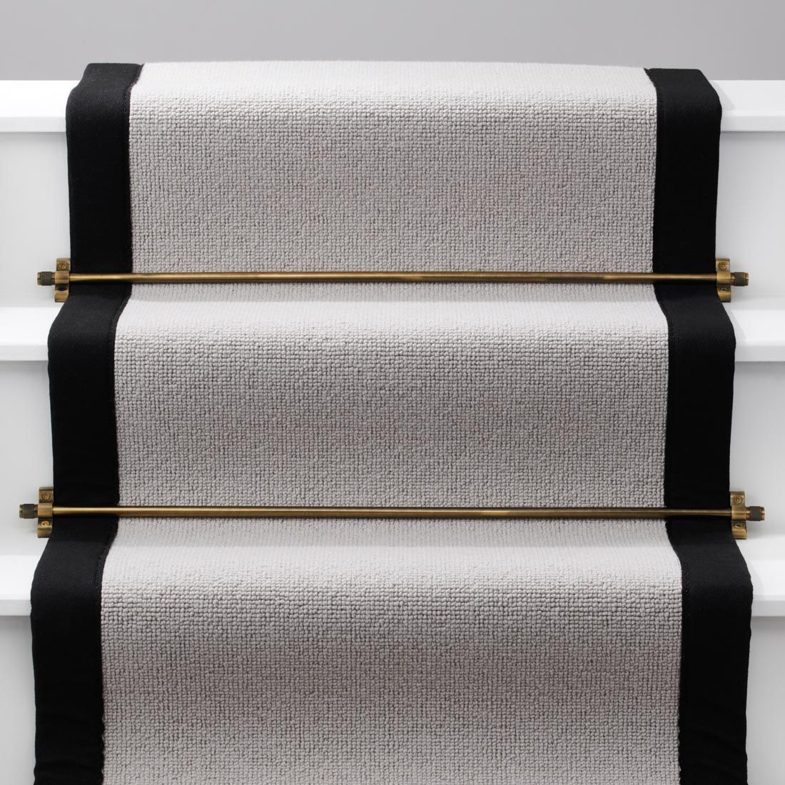 Brass Stair Carpet Runner Rods in Antique