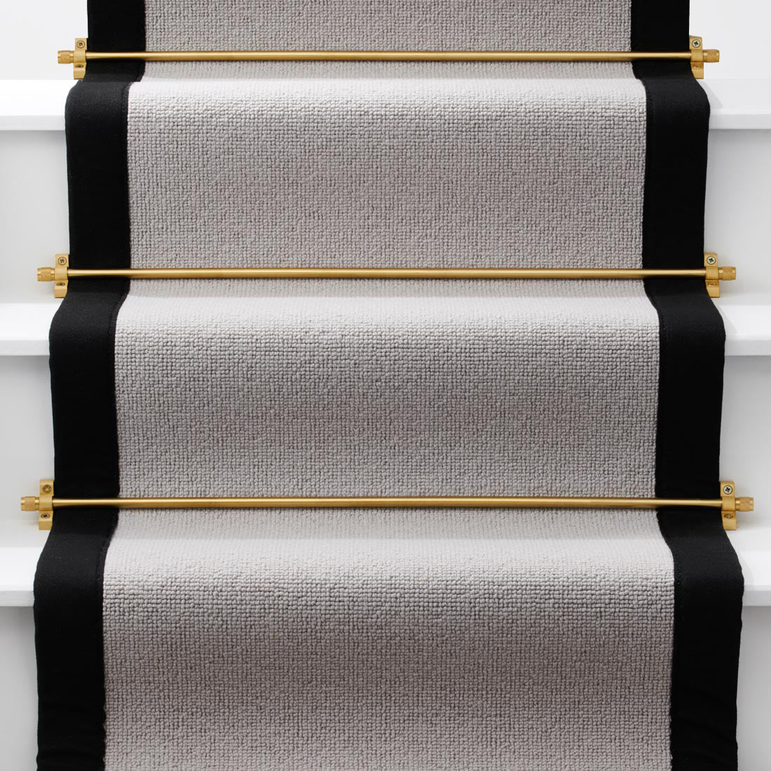 Brass Stair Carpet Runner Rods in Gold
