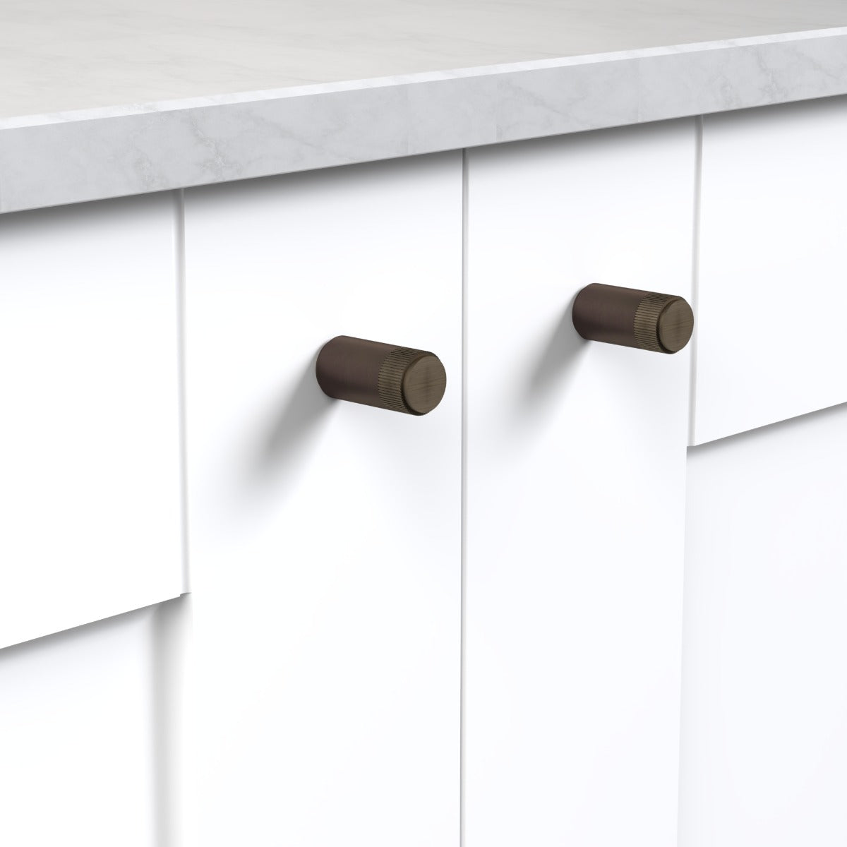 Brass Linear Cylinder Pulls in Bronze and Antique Gold