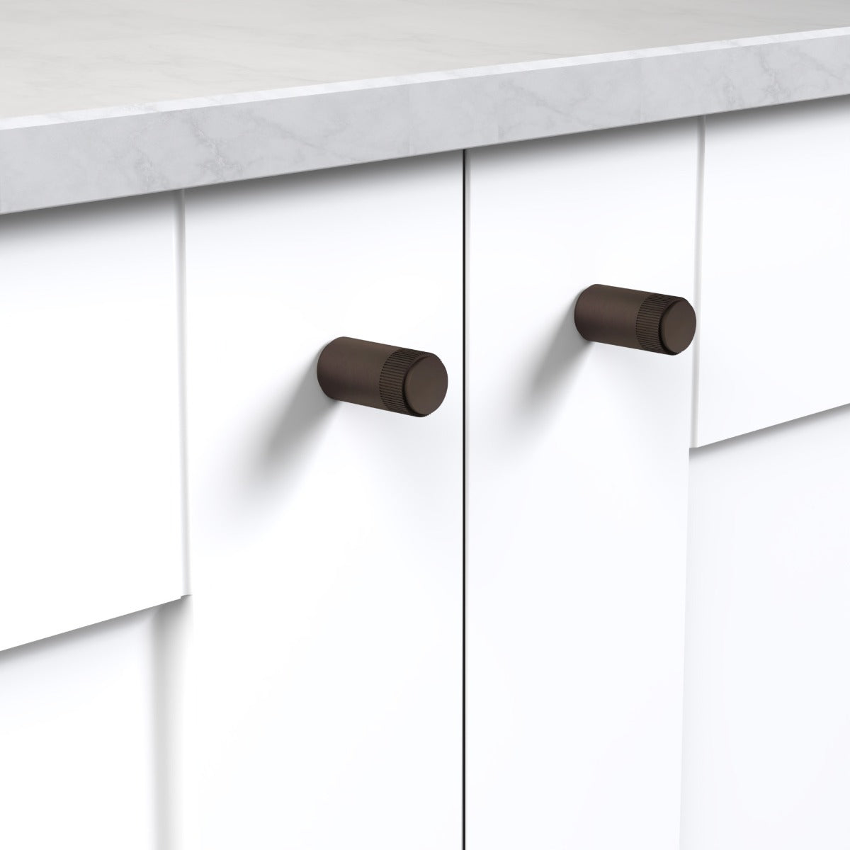 Brass Linear Cylinder Pulls in Bronze