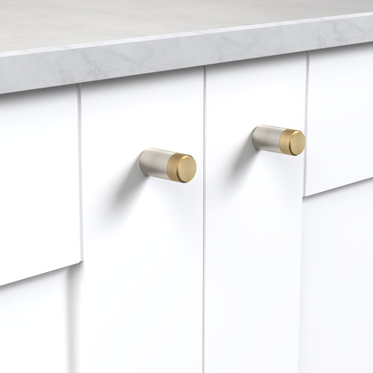 Brass Linear Cylinder Pulls in Silver and Gold