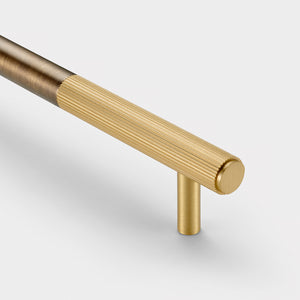 Brass Linear Cabinet Handle in Antique and Gold