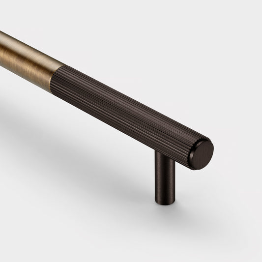 Brass Linear Cabinet Handle in Antique and Bronze