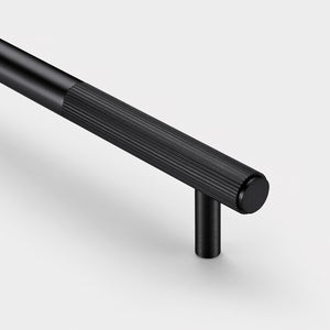 Brass Linear Cabinet Handle in Black