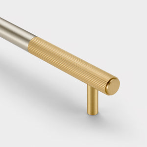 Brass Linear Cabinet Handle in Silver and Gold