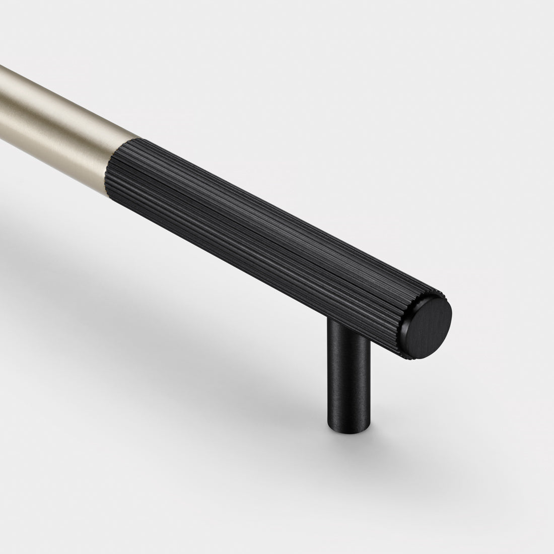 Floating Linear Handle Brass Linear Cabinet Handle in Silver and Black – Solid Brass – Pushka ...
