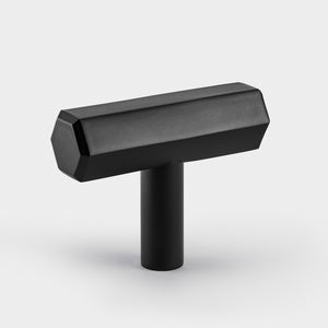 Solid Brass Hexagonal T Bar Handles in Black