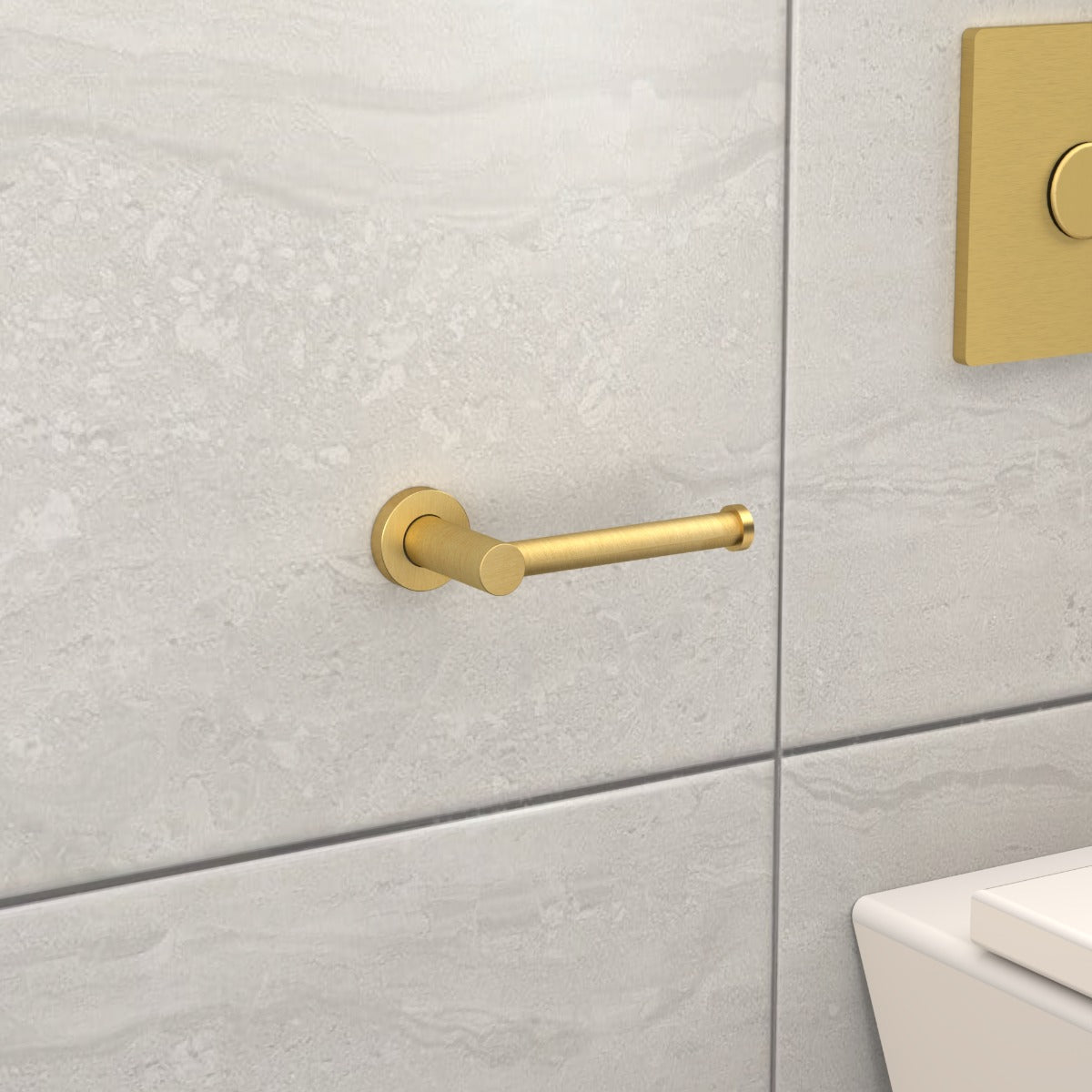 Brass Wall Mounted Toilet Roll Holder in Gold