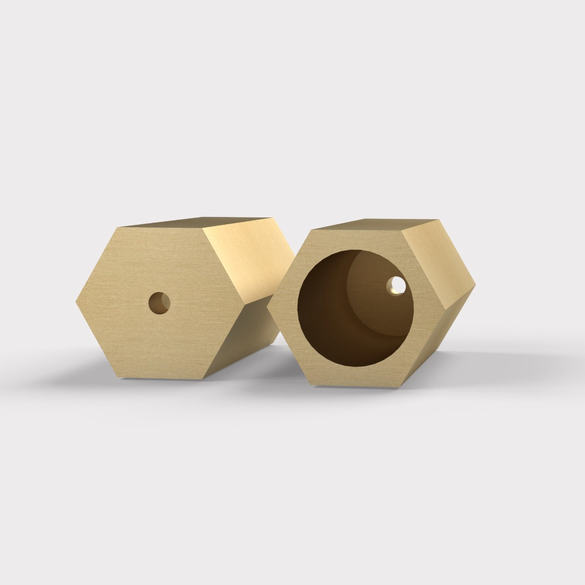 Brass Hexagon Pull Cord Light Switch in Gold