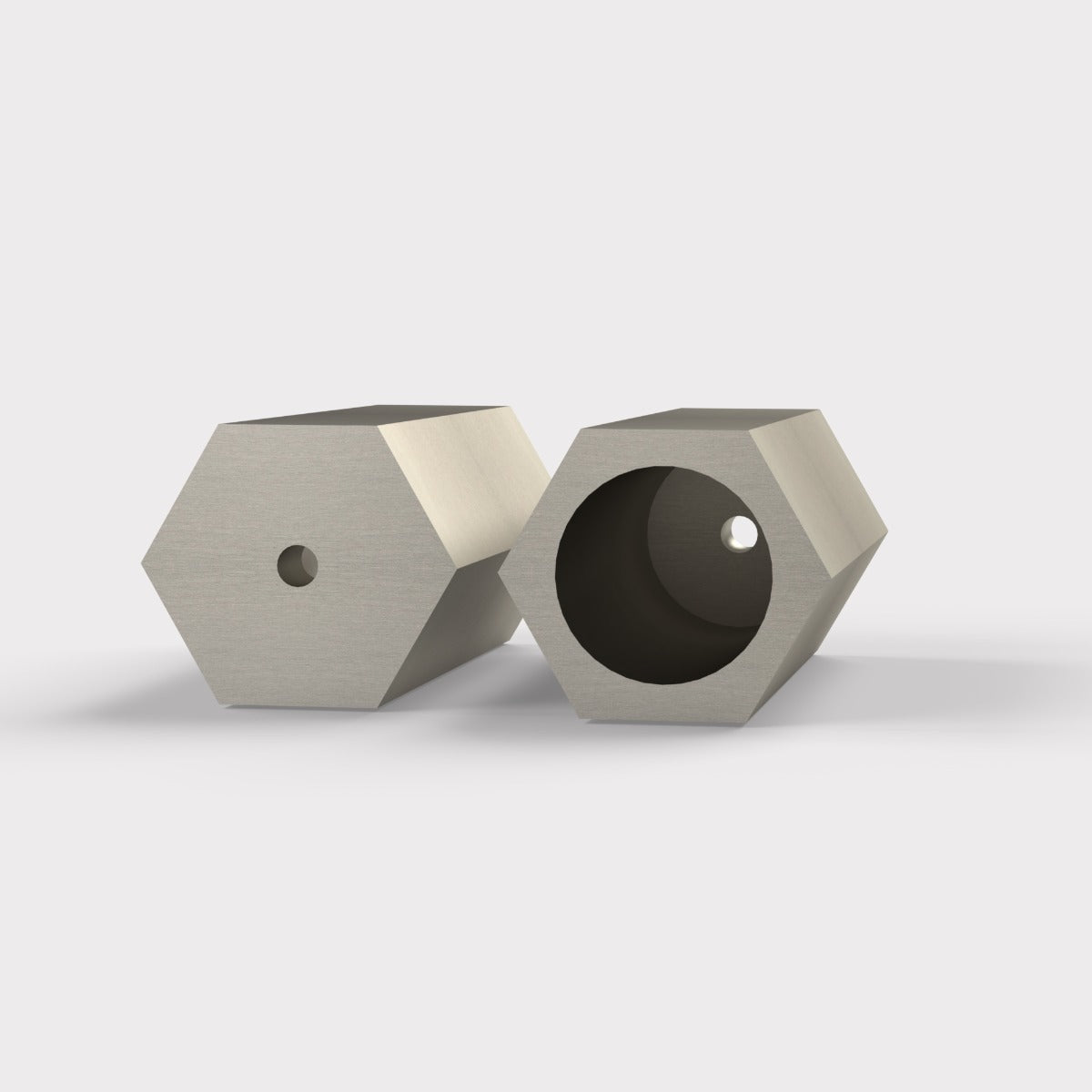Brass Hexagon Pull Cord Light Switch in Silver