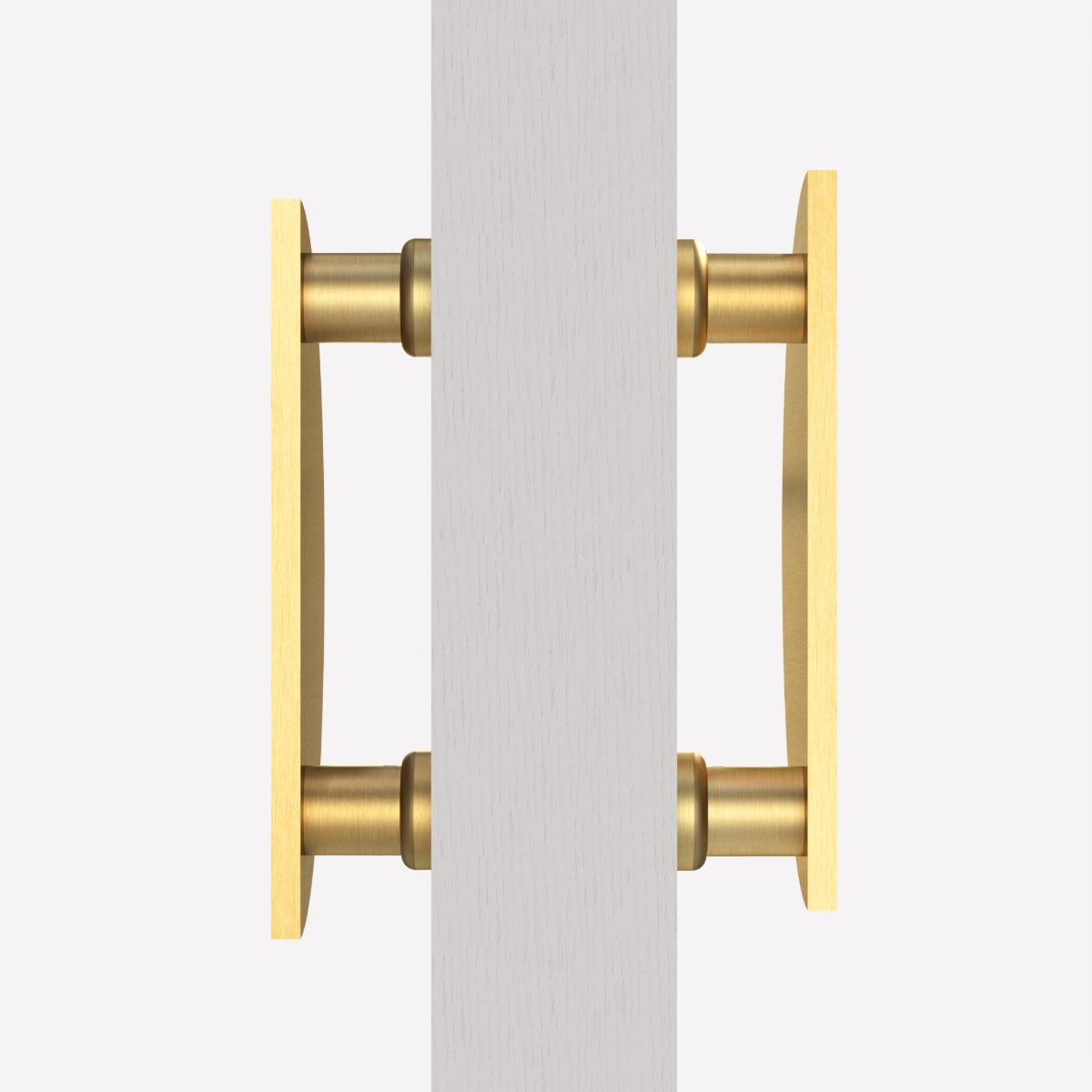 Large Solid Brass Half Moon Handles in Gold