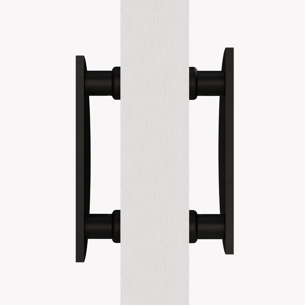 Large Solid Brass Half Moon Handles in Black