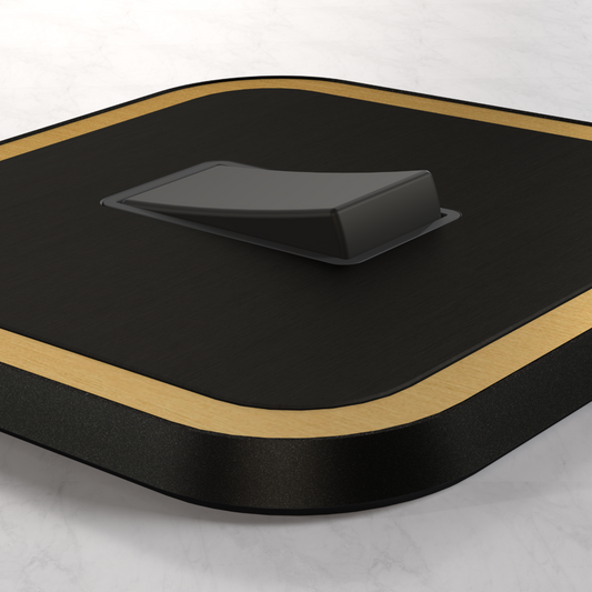 1G Rocker Light Switch (20A) in Black & Gold