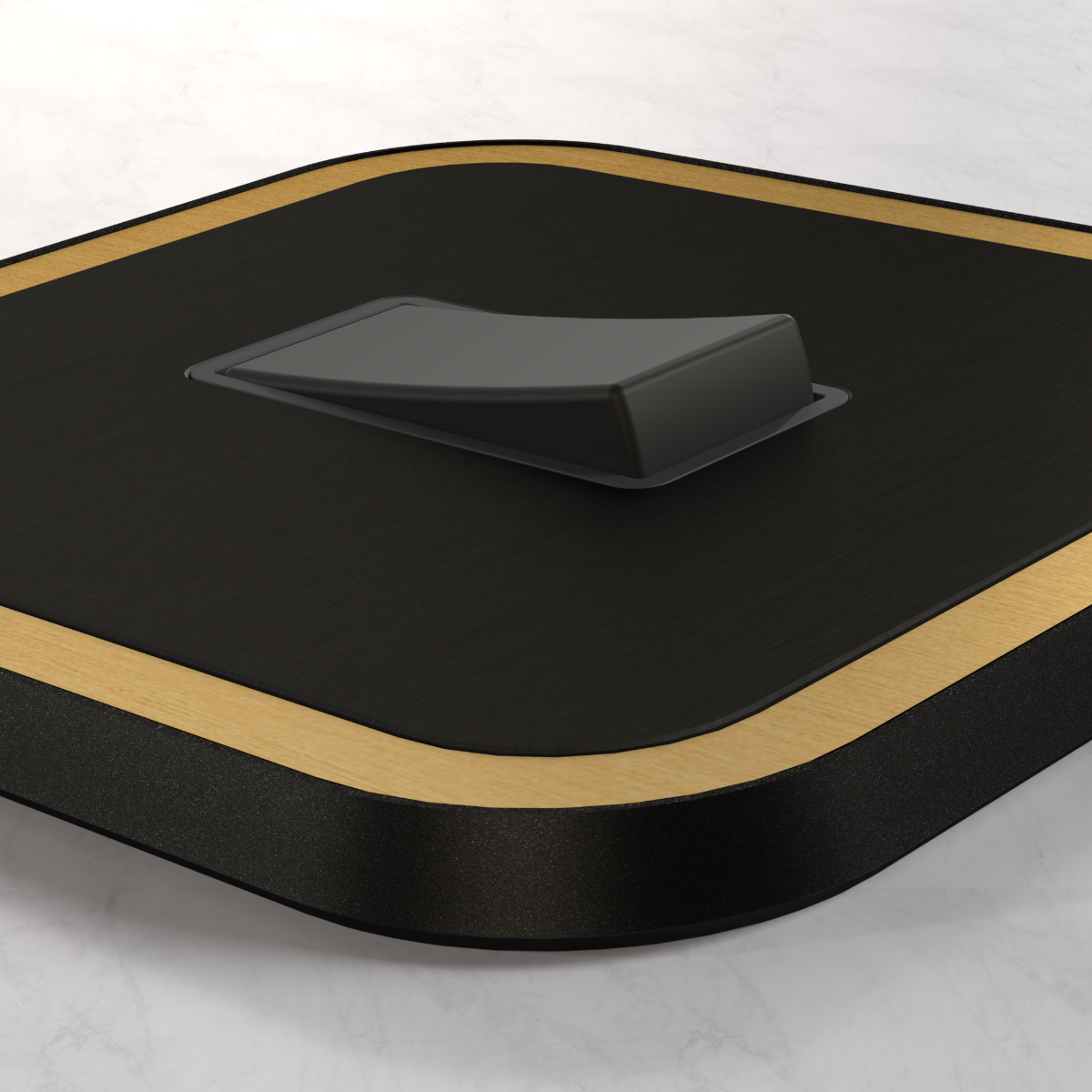 2G Rocker Light Switch (20A) in Black & Gold