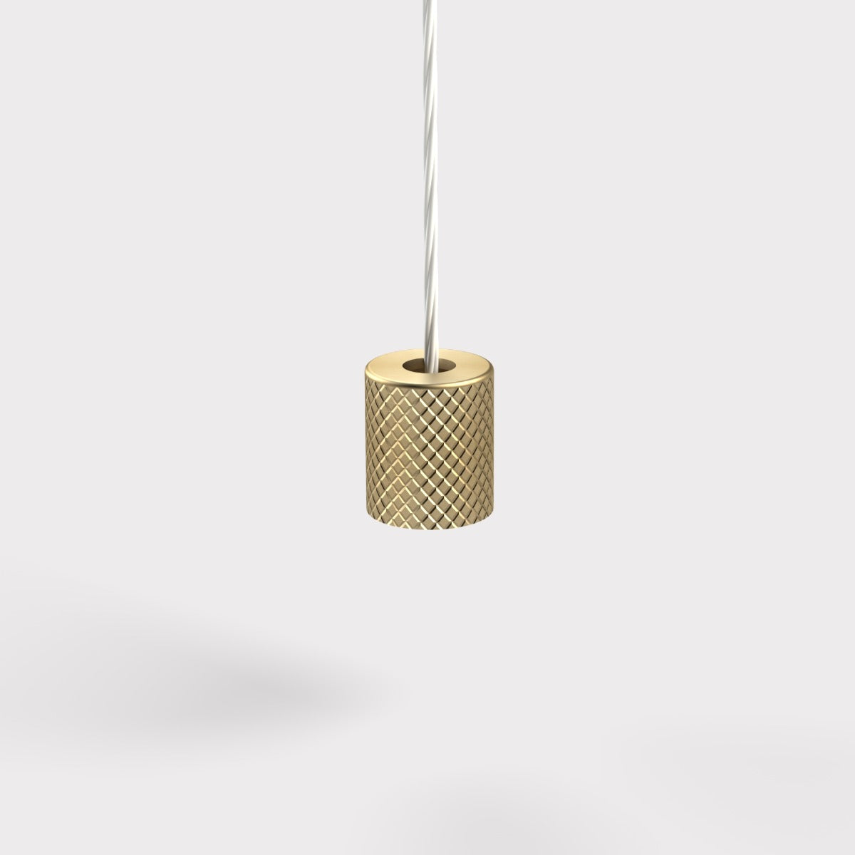 Brass Knurled Blind Pull in Gold