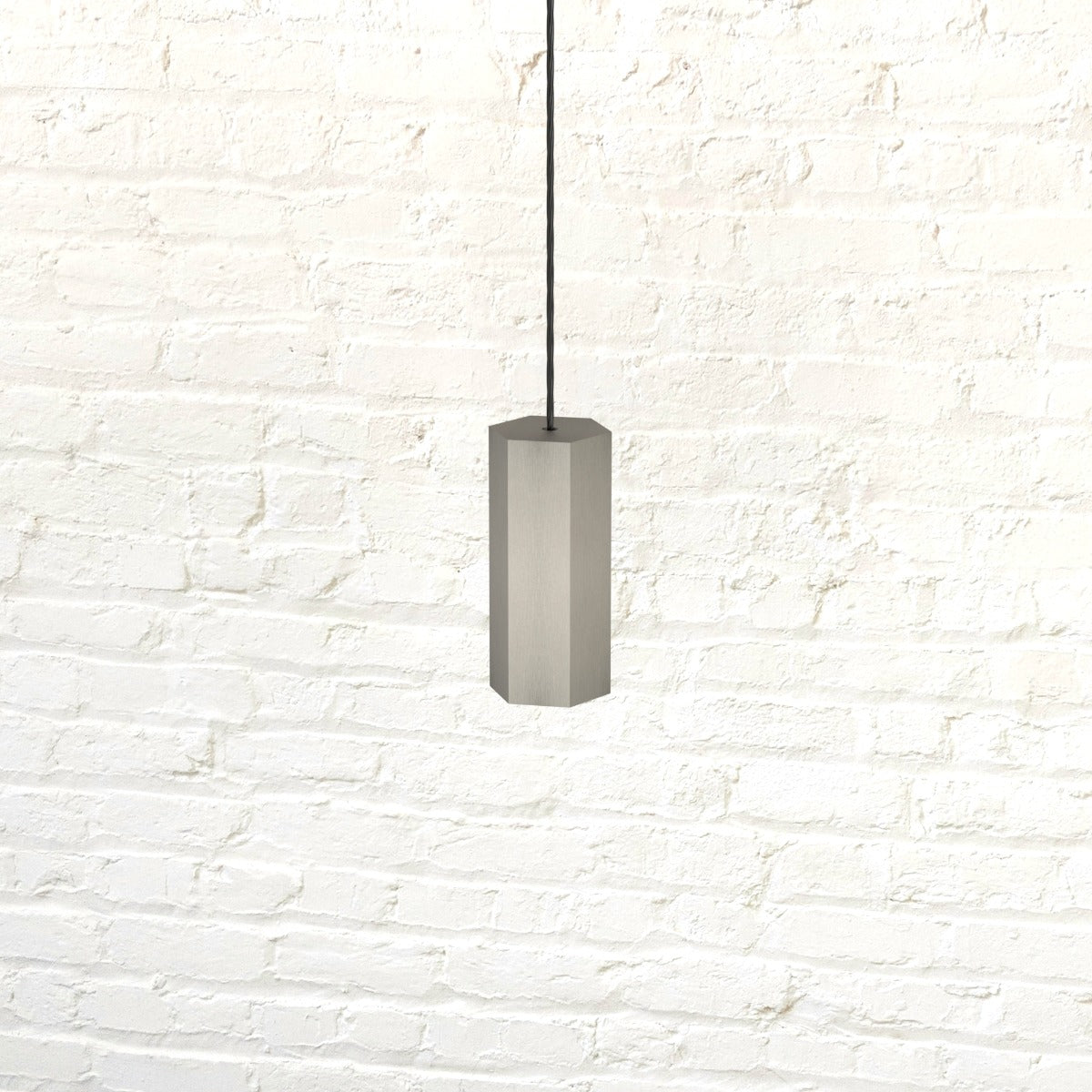 Brass Hexagon Pull Cord Light Switch in Silver