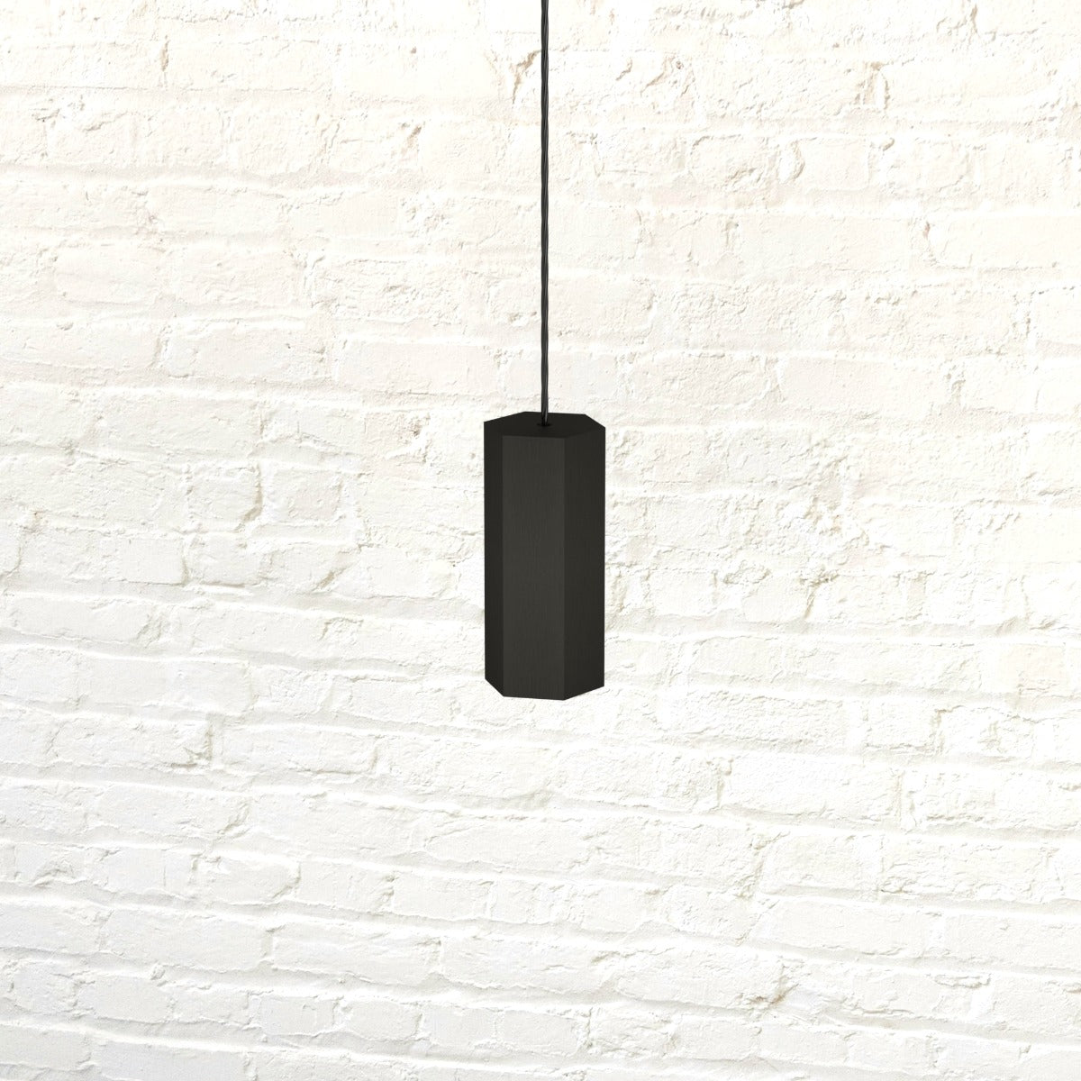 Brass Hexagon Pull Cord Light Switch in Black