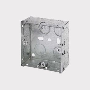 Single 35mm Galvanised Steel Mounting Box