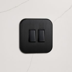 2G Rocker Light Switch (20A) in Black