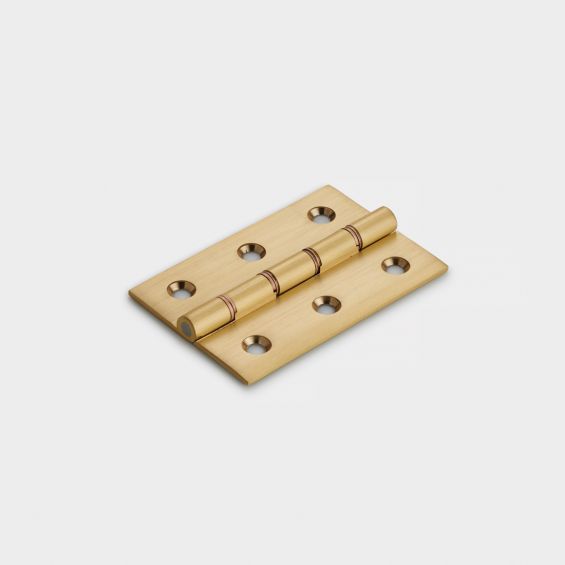 Brass Butt Hinge In Gold Double Bronze Washered 76mm X 51mm Pushka Home 7696