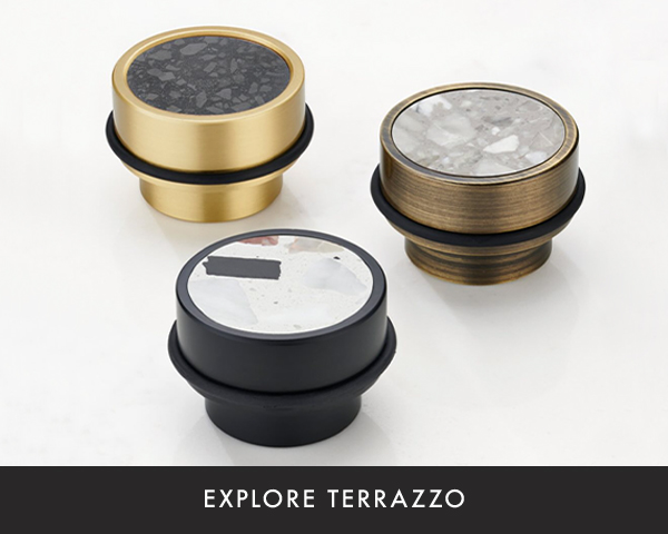 Solid Brass & Terrazzo Interior Hardware